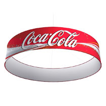 Round Halo - Tension Fabric Hanging Signs for Trade Show Displays